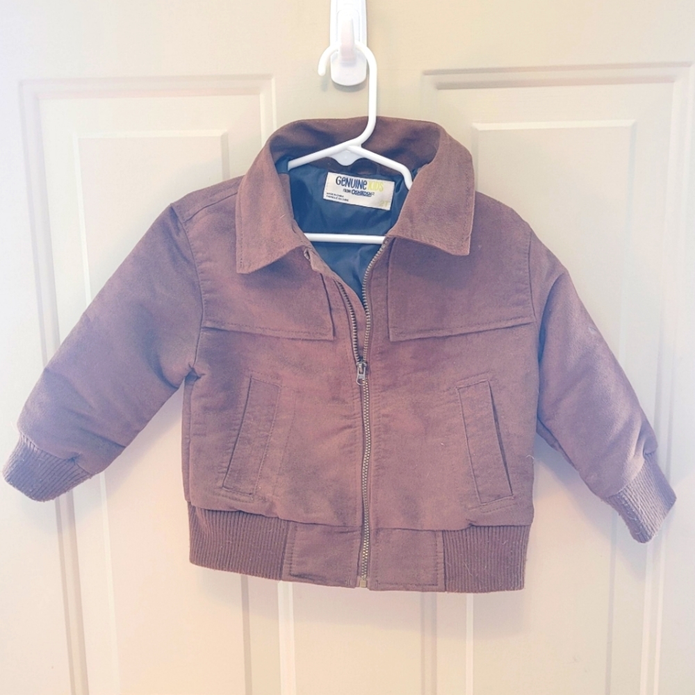 EUC Boys faux leather jacket 2t